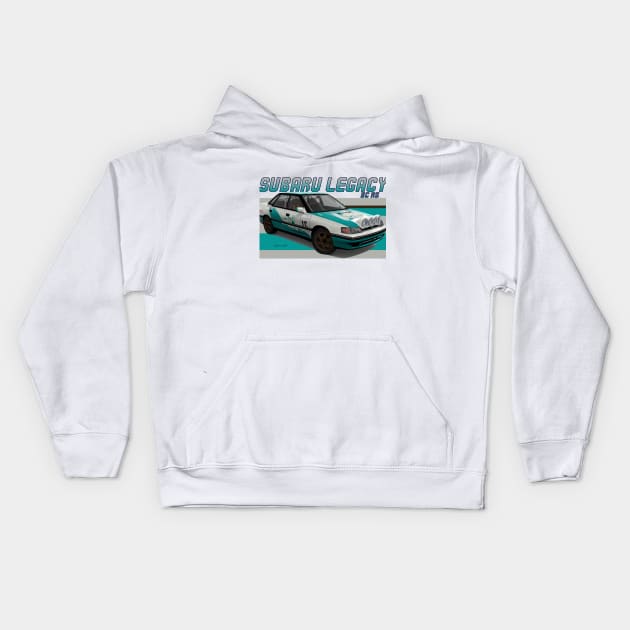 Subaru Legacy BC RS Kids Hoodie by PjesusArt